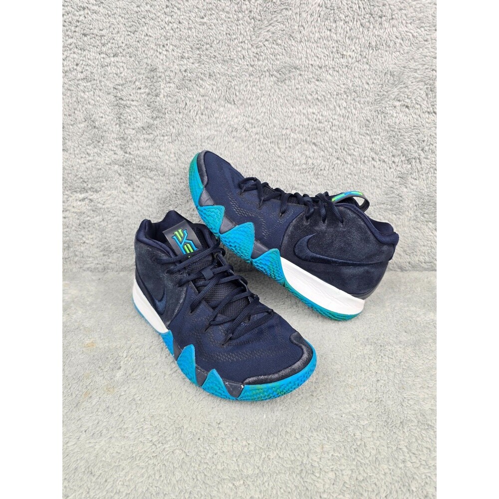 Nike Kyrie 4 “Think Twice” Dark Obsidian 2017 943806401 Green Blue Shoes Men 10